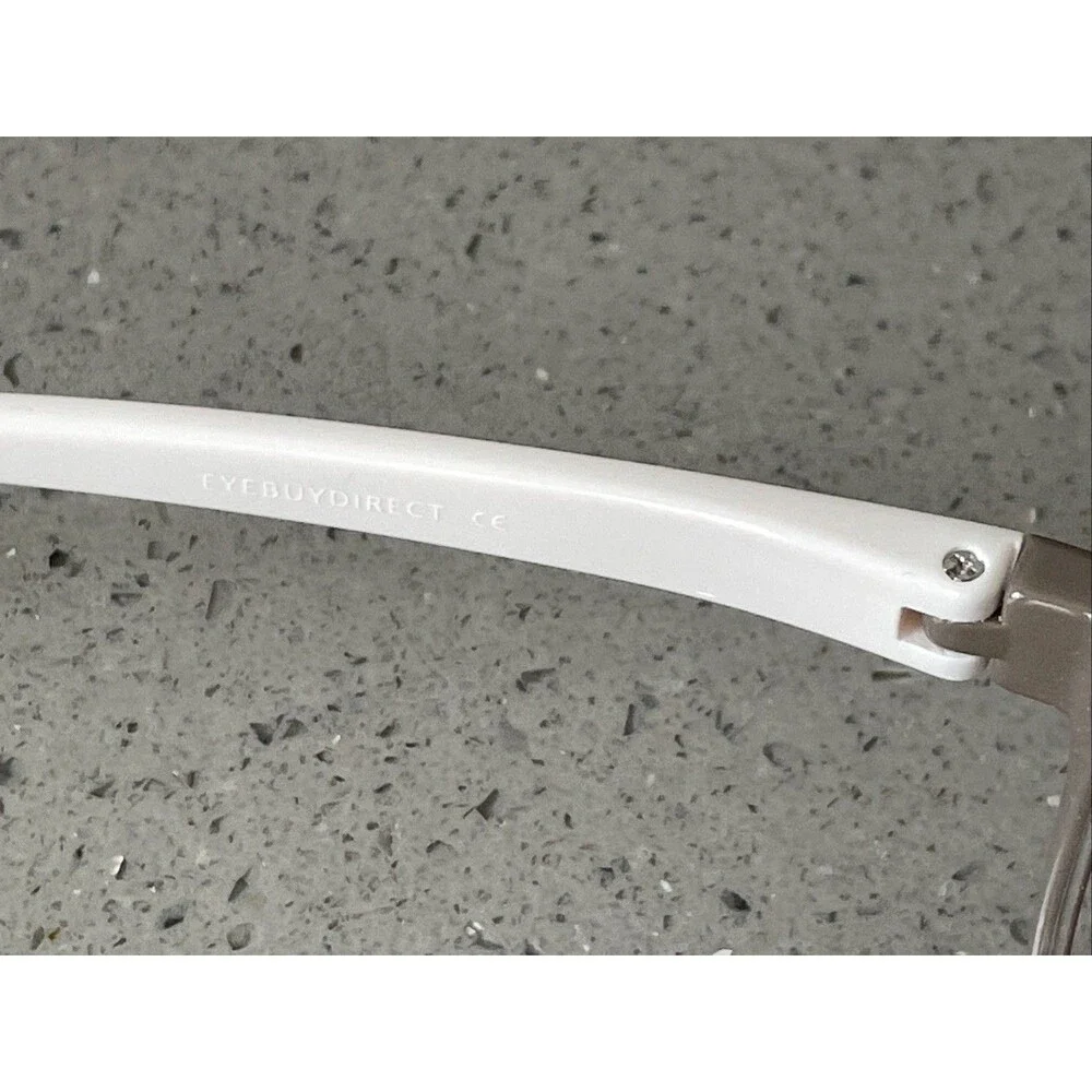 Eyebuydirect Danny 53-17-138 C4 Rectangle Gray Eyeglasses FRAMES ONLY White
